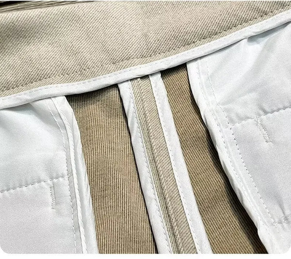 Professional woolen straight-leg trousers for winter months
