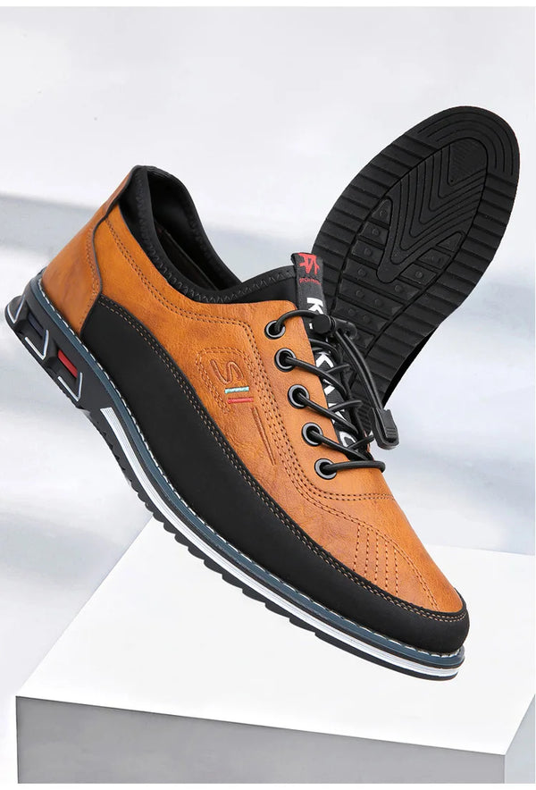 Non-slip business shoes with cushioned insole and durable rubber outsole for wet surfaces