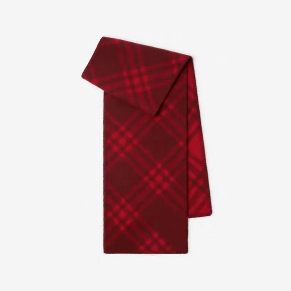 Casual look featuring the unisex elegant checkered scarf paired with a winter coat.