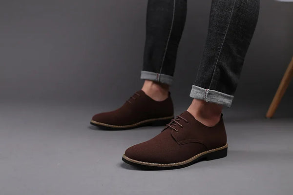 Durable rubber outsole for long-lasting wear in dress shoes.