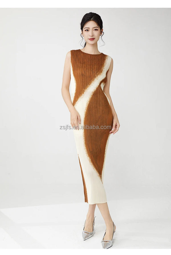 Sleeveless dress featuring a sleek silhouette for effortless style.