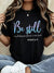 Be Still and Know embroidered women's crew neck t-shirt in soft polyester knit fabric