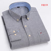 Oxford Confidence Shirt in light grey, suitable for all-day wear.