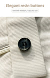 Refined straight-leg pants in durable woolen construction