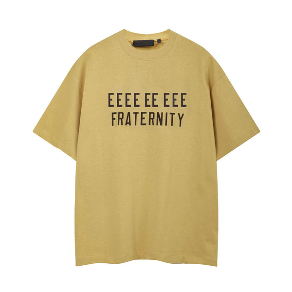 Trendy men's streetwear t-shirt with graphic print, breathable cotton, relaxed fit, classic O-neck, and short sleeves.