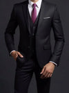 Elegant men's suit with a straight fit, perfect for a gentleman's wardrobe.