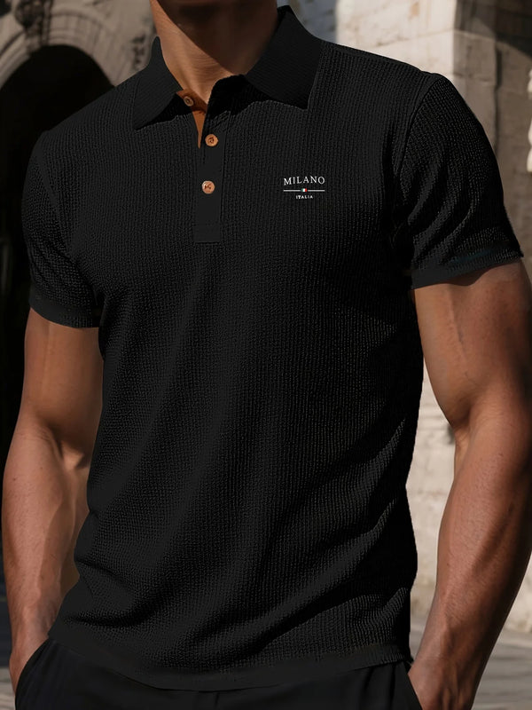 Casual summer polo for men in durable polyester blend