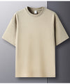 Breathable pure cotton tee in essential solid color