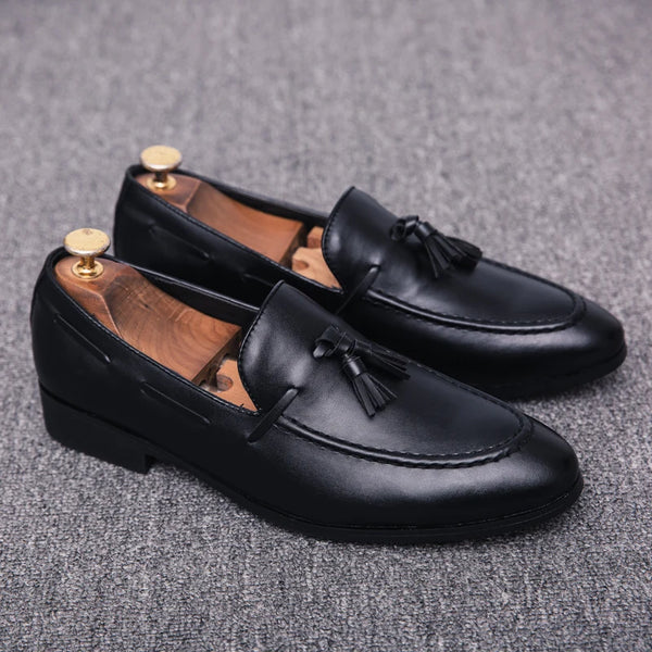 Top-down view of charismatic loafers highlighting the comfortable EVA insole.