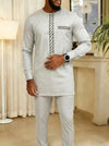 Men's casual African heritage outfit in breathable fabric with traditional patchwork styling