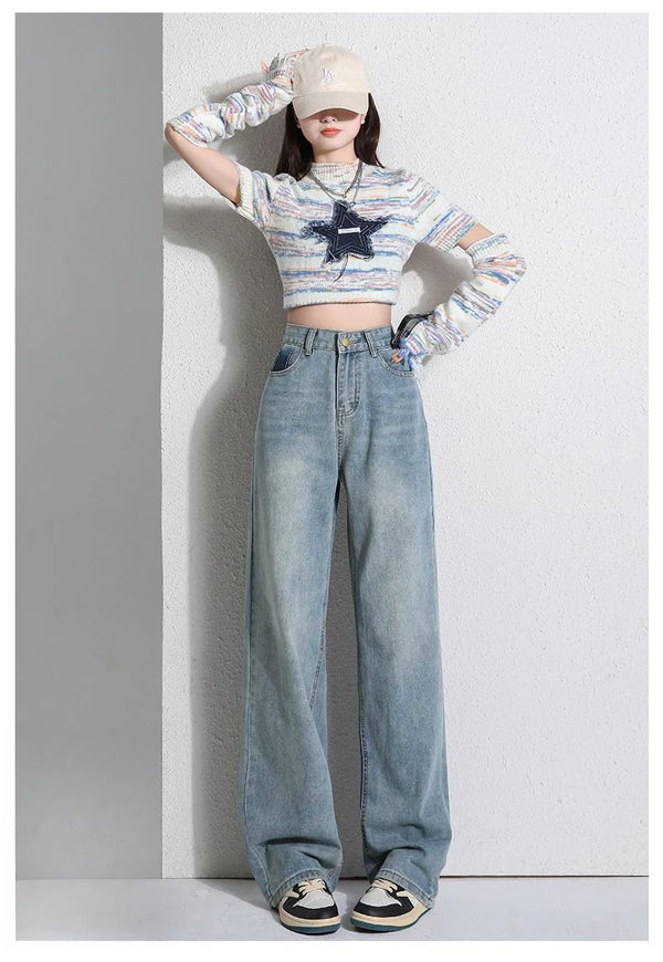 Model walking in Sunset Boulevard Denim, showcasing comfort and style.