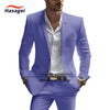 Elegant white summer suit for men, slim fit with notch lapel, perfect for weddings and business events, crafted from premium