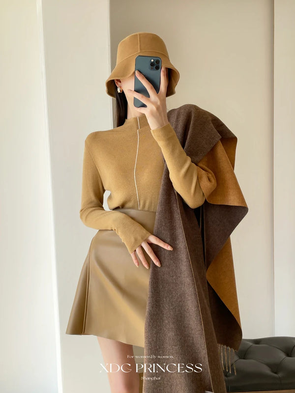 Large winter scarf in classic navy blue, made from soft, luxurious imitation cashmere.