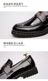 Men's patent leather Oxford shoes perfect for weddings.