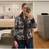 Versatile Fair Isle print cardigan with flattering tie belt detail