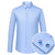 Executive blue dress shirt with French cuffs and cufflinks for professional milestone celebrations