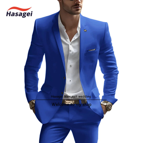 Elegant white summer suit for men, slim fit with notch lapel, perfect for weddings and business events, crafted from premium
