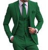 Elegant lilac suit displayed with a tie and pocket square for a formal look.