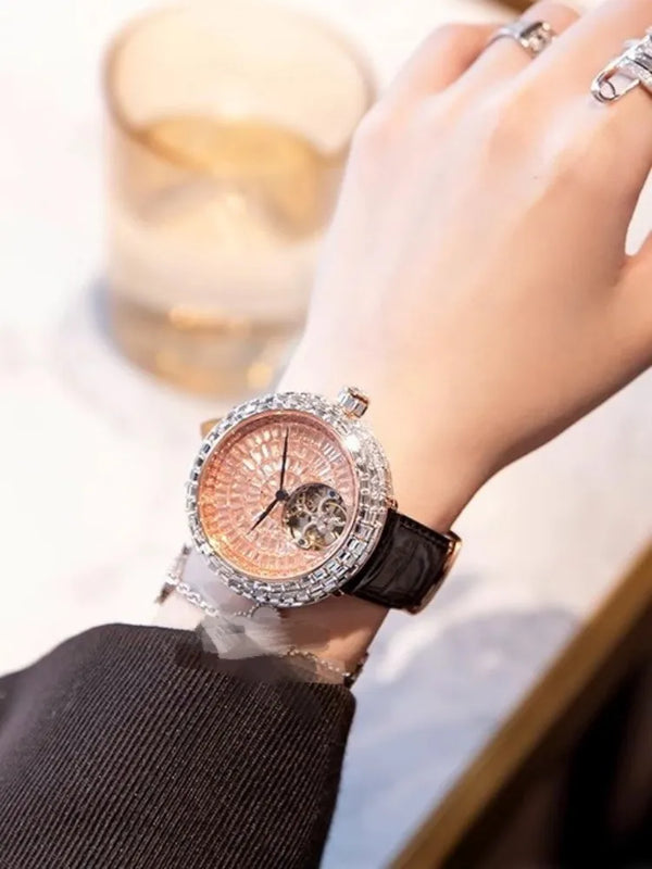 Timeless Whisper watch placed on a stylish surface, emphasizing its luxury.