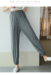 Comfy modal women's pajama pants with elastic waistband, ankle-length design, perfect for lounging and sleep in all seasons.