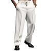 Elegant men's straight fit suit pants in solid colors, crafted from a polyester-cotton blend for comfort and style.