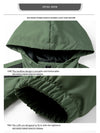 Men's hooded windproof jacket for outdoor sports, lightweight, breathable, and perfect for autumn and winter adventures.