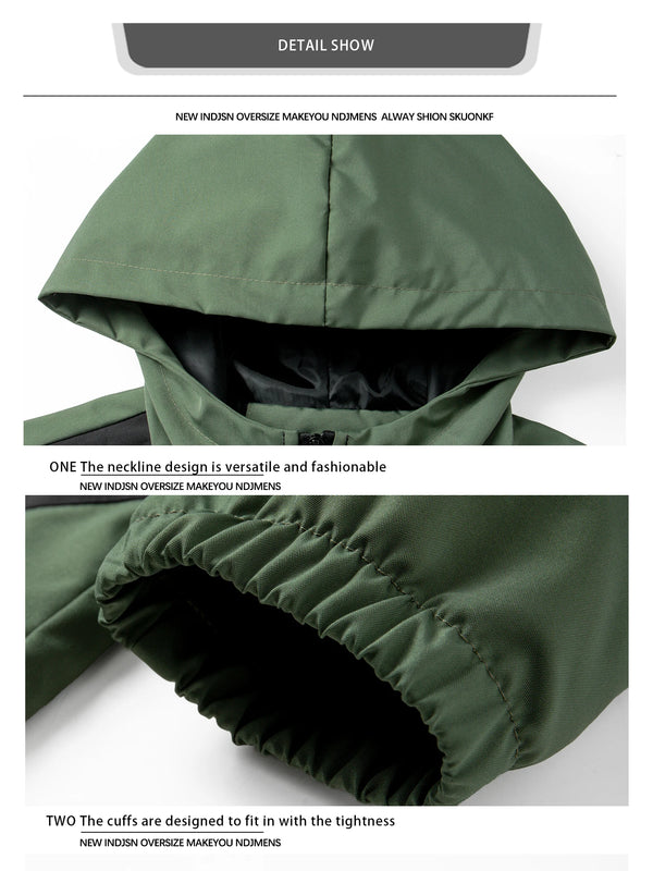 Men's hooded windproof jacket for outdoor sports, lightweight, breathable, and perfect for autumn and winter adventures.