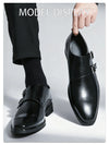 Classic leather oxfords with double monk strap buckles for secure fit