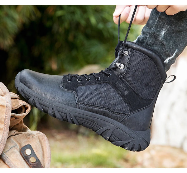 Men's high-top Trailblazer Boots with cushioned insoles for comfort.
