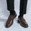 Executive loafers with reinforced stitching for added durability.