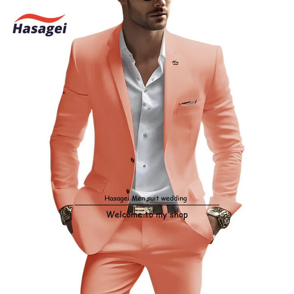 Elegant white summer suit for men, slim fit with notch lapel, perfect for weddings and business events, crafted from premium