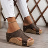 Women's formal wedge sandals ideal for garden parties and events