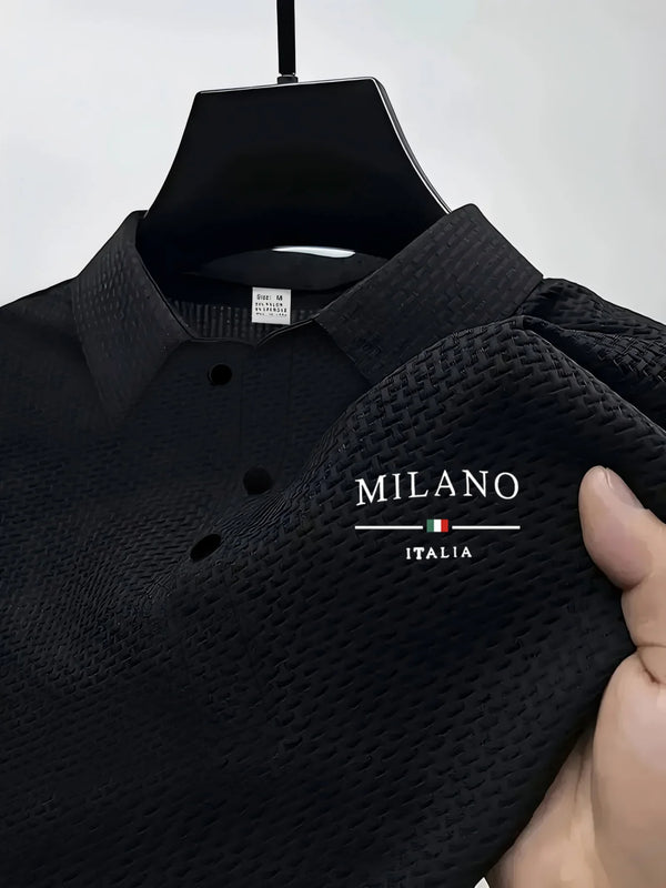 Classic short-sleeved polo in soft stretch fabric for men