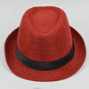 Close-up of the fedora's brim, emphasizing its stylish silhouette.