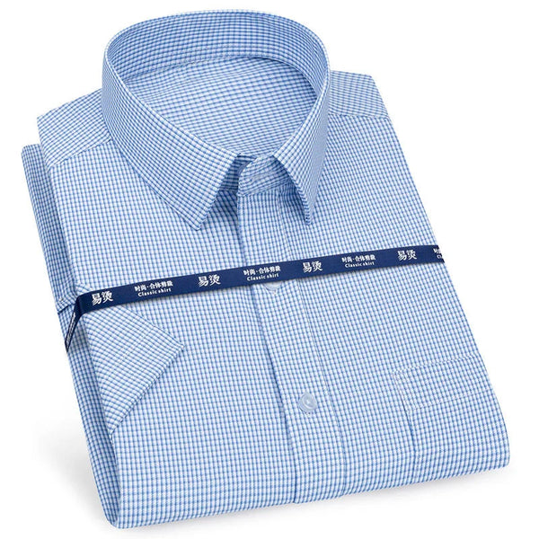 Timeless plaid pattern business casual shirt for versatile styling
