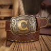 Durable Sunset Hues Leather Belt designed to maintain shape and hue over time.