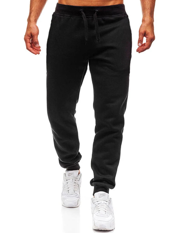 Breathable polyester joggers with straight-leg cut and contemporary sportswear details