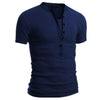 Slim Fit V-Neck Men's Casual Summer T-Shirt in breathable polyester, perfect for warm days and stylish casual occasions.