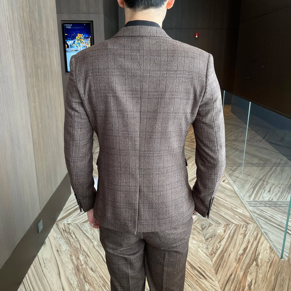 Front view of the Autumn Charisma suit set, showcasing its elegant silhouette.