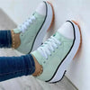 Classic canvas platform sneakers featuring anti-slip rubber sole for all-day wear