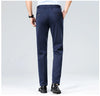 Breathable straight leg pants with elastic waist for warm weather