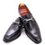 Men's timeless black leather loafers for boardroom to evening wear