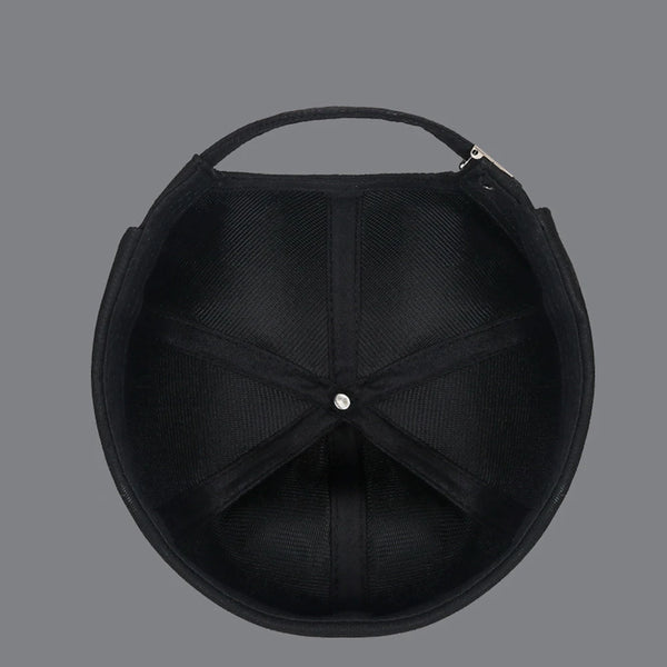 Black Urban Edge docker cap with premium embroidery accent detail