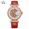 Timeless Elegance watch with mother of pearl dial and stainless steel case.