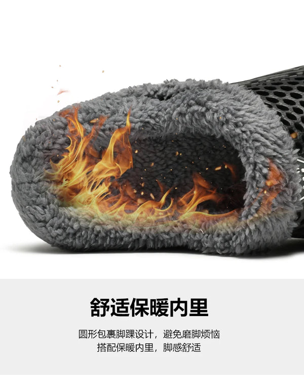 Durable EVA outsole detail of winter cotton clogs