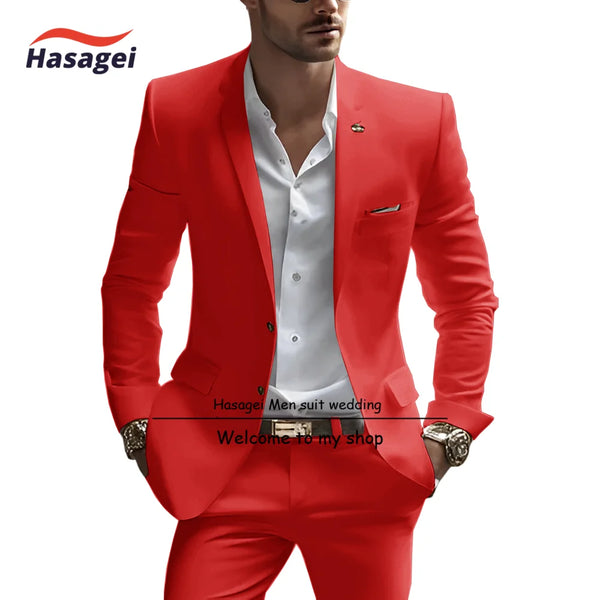 Elegant white summer suit for men, slim fit, notch lapel, perfect for weddings and business events, crafted from premium wool