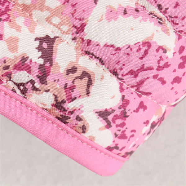 Cotton blend jacket with striking print pattern and elegant button details