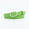 Chic round buckle women's belt in premium PU leather, stylish and versatile for jeans or dress outfits, perfect fashion acces
