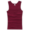Slash neck men's tank featuring durable cotton broadcloth and masculine silhouette
