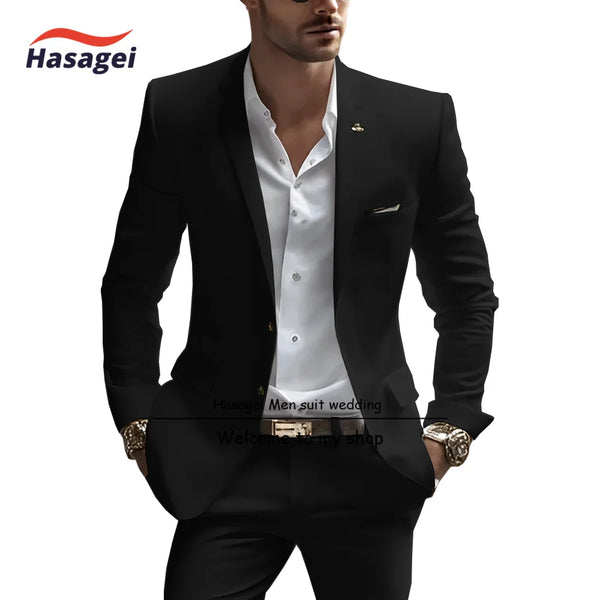 Elegant white summer suit for men, slim fit, notch lapel, perfect for weddings and business events, crafted from premium wool